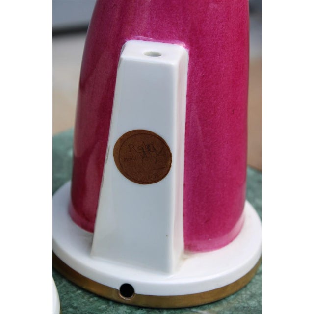 Ceramic Art Deco Romeo and Juliet Table Lamps from Robj, France, 1930s, Set of 2 For Sale - Image 7 of 13