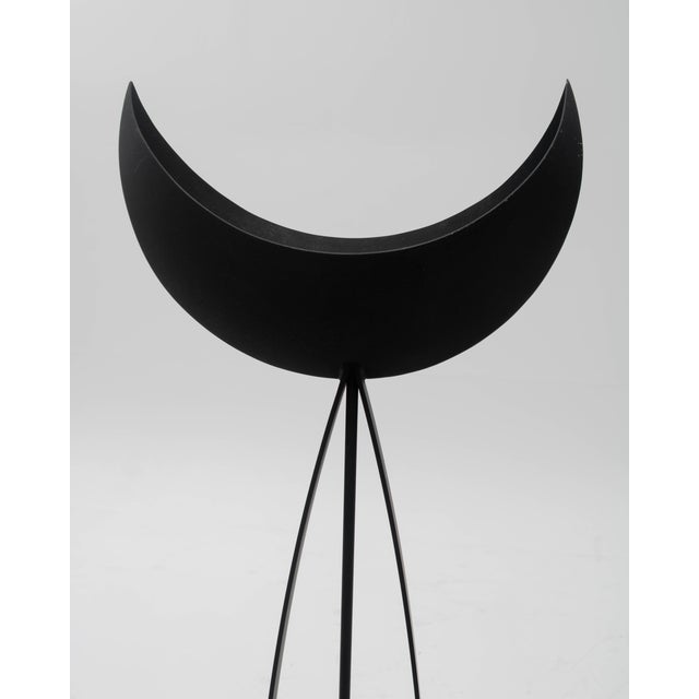 Brutalist Luna Sculptural Floor Lamp in Wrought Iron, 1980s For Sale - Image 3 of 4