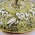 Ceramic Vintage R. Capodimonte Italian Porcelain Covered Dish With Putti & Birds, Footed Green Gold Compote For Sale - Image 7 of 13
