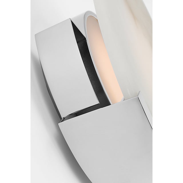 2020s Kelly Wearstler for Visual Comfort Signature Melange 10" Sconce in Polished Nickel with Alabaster For Sale - Image 5 of 7
