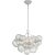 Talia Small Chandelier in Plaster White and Clear Swirled Glass Designer: Julie Neill Canopy: 6" Round Mounting: Chain...