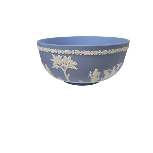 1960s Wedgwood Blue Jasperware "Sacrifice" Bowl For Sale - Image 5 of 14