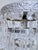 Vintage Crystal Upside Down Waterfall Chandelier With Ornate Silver-Tone Rim For Sale - Image 4 of 8