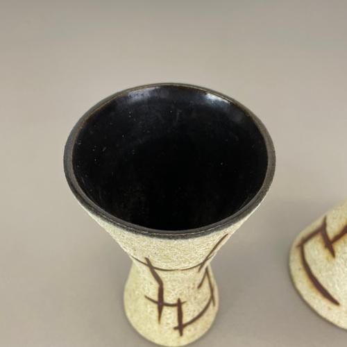 Ceramic WGP Bamboo Ceramic Fat Lava Vases attributed to Scheurich, Germany, 1970s, Set of 2 For Sale - Image 7 of 18