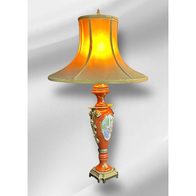 Ceramic Late 19th Century Victorian Porcelain Table Lamp For Sale - Image 7 of 14