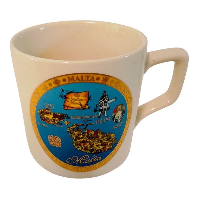 90's Malta Souvenir Bug Coffee Mug For Sale