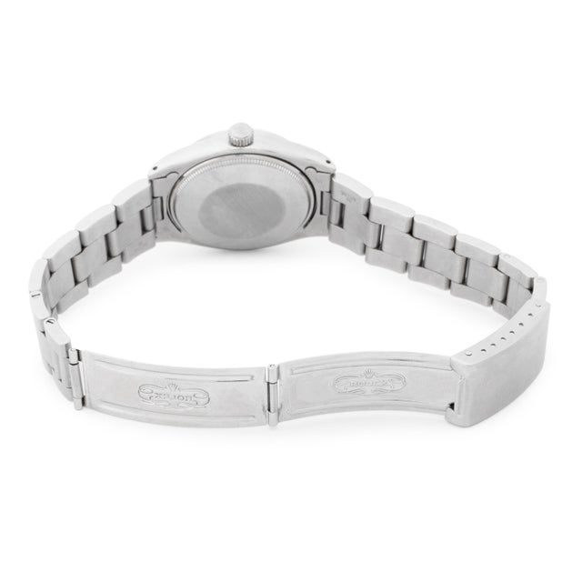 Silver Rolex Oyster Perpetual Air-King Steel Watch For Sale - Image 8 of 11