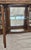 Antique 1890s Tiger Oak Over Mantel With Bowed Glass Cabinet & Beveled Mirrors For Sale - Image 10 of 17