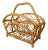 1960s Small Mid Century Rattan Magazine Rack For Sale