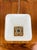 White Vintage 1960s Mid Century Modern White Frosted Glass & Wood Table Lamp For Sale - Image 8 of 8