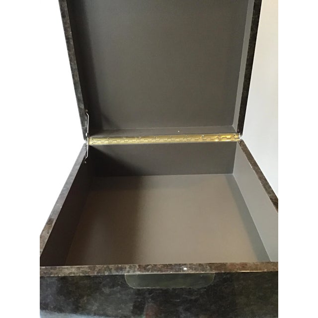 Brown 1980s Trunk on Base Side Table For Sale - Image 8 of 11