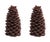 Modern Pine Cone Brown Candles, Large, Set of 2 For Sale - Image 3 of 3