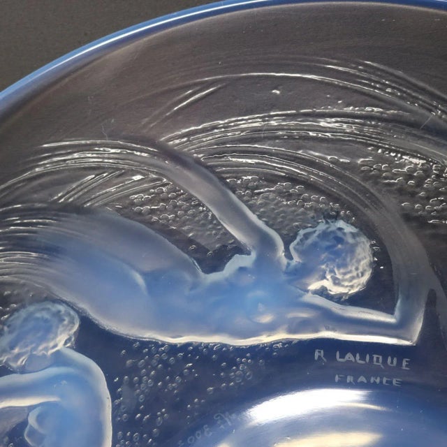 1920s Rene Lalique Opalescent Glass Ondines Plate For Sale - Image 5 of 12