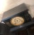 Vintage Heavy Wood and Metal Mantle Clock For Sale - Image 9 of 12