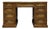 Vintage Campaign Style Double Pedestal 7 Drawer Desk For Sale