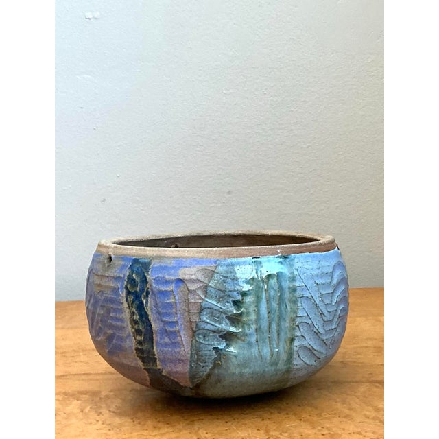 Vintage Original Studio Pottery Hanging Bowl For Sale - Image 12 of 12