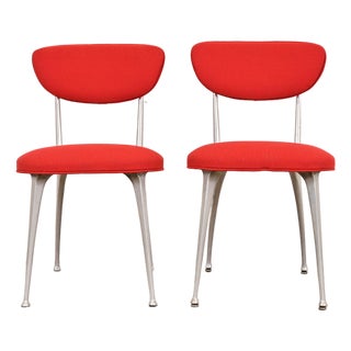 Shelby Williams Mid-Century Modern Aluminum "Gazelle" Chairs, Pair For Sale