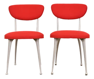 Shelby Williams Mid-Century Modern Aluminum "Gazelle" Chairs, Pair