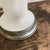 Silver Space Age Bell Lamp in Murano Glass and Opaline attributed to Mazzega, 1980s For Sale - Image 8 of 9