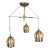Vintage Gold-Flecked Murano Glass Suspension Chandelier For Sale