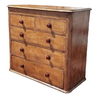Victorian Wooden Chest of Drawers For Sale