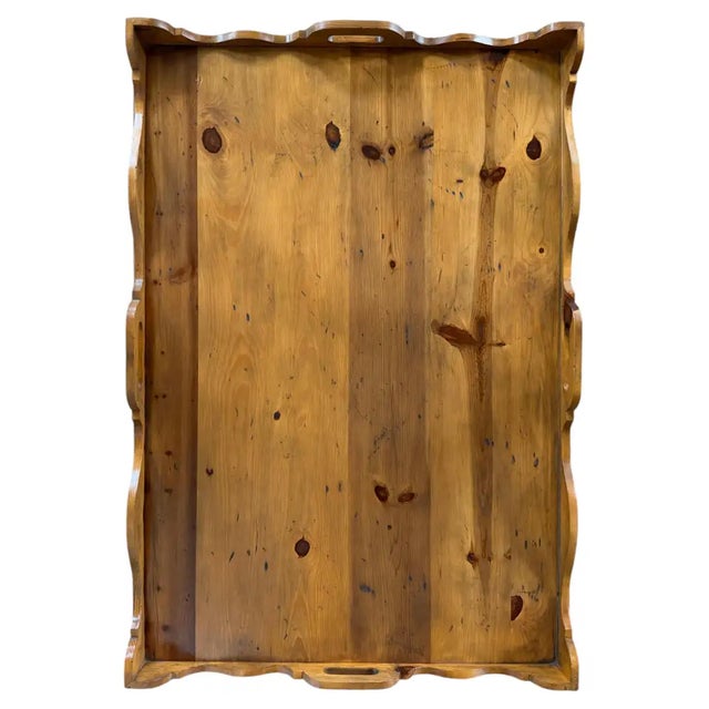 Ralph Lauren Home Tray Top Coffee Table Western Santa Fe Ranch Rustic Wood Large For Sale - Image 11 of 18