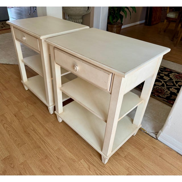 Coastal Ethan Allen Colin NightStands-Coastal White Colin Collection, A Pair For Sale - Image 3 of 6