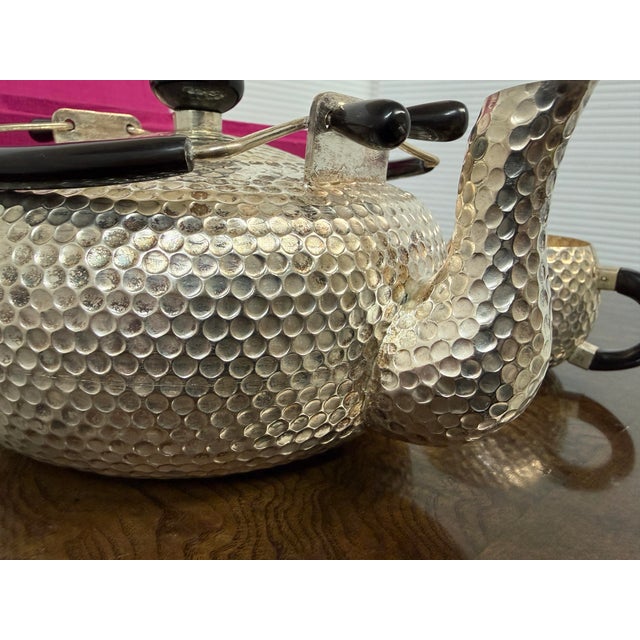 Japanese Hammered Steel Tea-Set in Box For Sale In San Francisco - Image 6 of 12