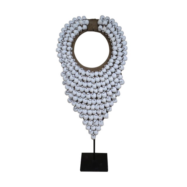Tribal Seashell Necklace Decorative Adornment For Sale - Image 3 of 5
