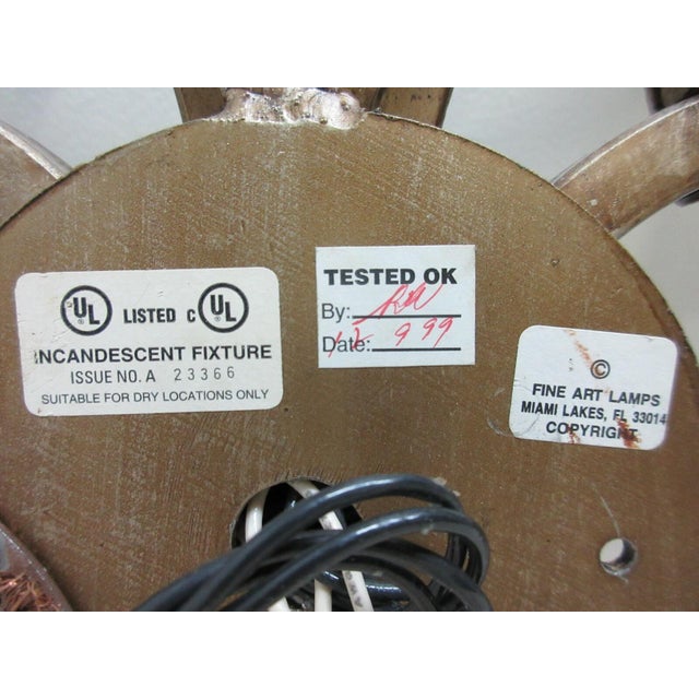 French 1990s Fine Art Lamps French Regency Wrought Iron Acanthus Leaf Wall Sconce Lamp B For Sale - Image 3 of 11