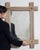 This piece presents as a mirror, distinguished by natural bleached oak, black square accent. The piece dates to 1970s,...