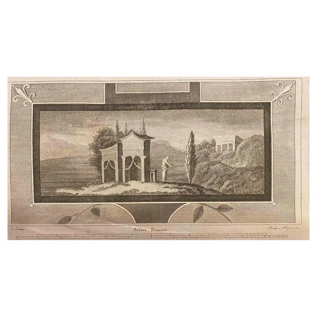 Isidoro Frezza, Roman Temple, Etching, 18th Century For Sale