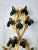 Green Wall Lights in Gilted Metal with Green Glass Drops, 1950s, Set of 2 For Sale - Image 8 of 11