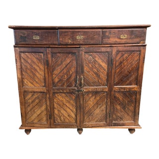Antique Indian Campaign Style Sideboard For Sale