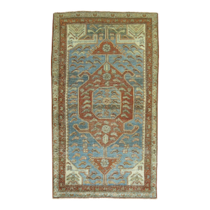 Blue Antique Persian Malayer , 3'11'' X 6'7''