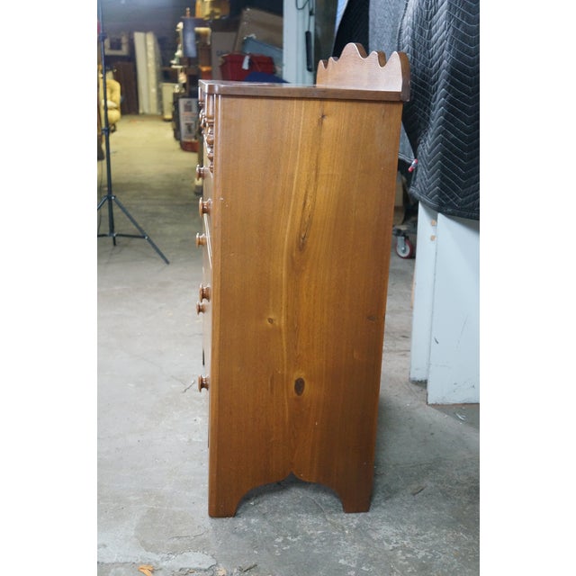 Antique American Victorian Empire Style Walnut Chest of Drawers Dresser 42" For Sale - Image 13 of 18