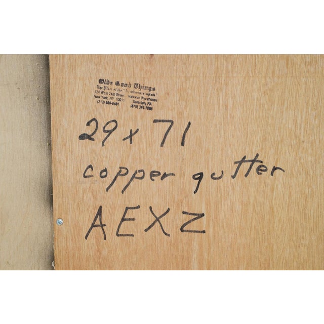 Handcrafted Verdigris Copper Gutter Wall Mirror 29 X 71 In. For Sale - Image 11 of 11