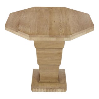 Bunny Williams Home Octagonal Oak Burton Side Table For Sale