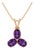 Amethyst Teardrop Pendant Necklace | Purple Gemstone Flower Pendant | February Birthstone Jewelry For Sale