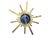 Clock in Enameled Copper and Iron with Sunrays, 1950s For Sale - Image 6 of 8