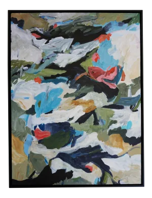 "Down to Earth" Abstract Landscape by Laurie MacMillan, Framed