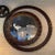 Rustic 1940s Large Custom Industrial Foundry Mold Convex Mirror For Sale - Image 3 of 12