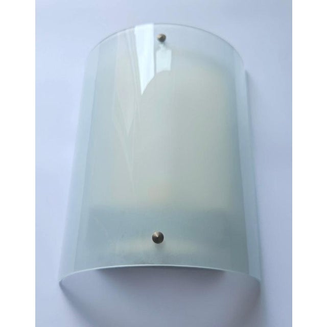 Large Mid-Century Glass Wall Lamp, 1970s For Sale - Image 6 of 17
