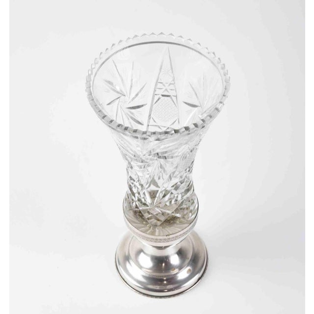 Elegant Silver and Glass and Cristal realized by Italian manufacture in the mid-20th Century. Some minor stains, otherwise...