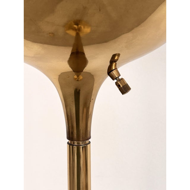Metal Brass and Glass Globe Floor Lamp from Vereinigte Werkstätten München, 1970s For Sale - Image 7 of 18