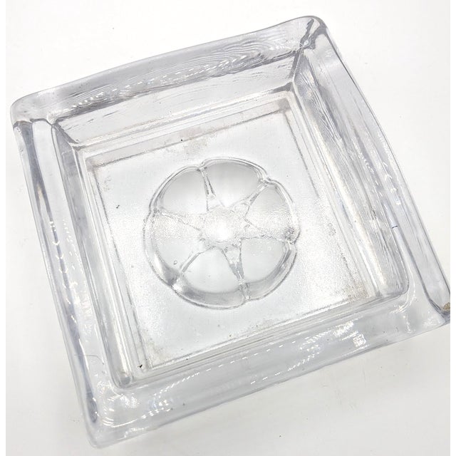 Mid-Century Modern 1990s Heavy Bengt Edenfalk for Skruf Glassworks/Sweden Modernist Glass Dish Bowl For Sale - Image 3 of 3