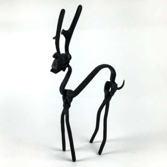 Artisan Vintage Metal Artwork Deer Sculpture Steampunk For Sale - Image 13 of 13