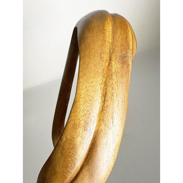 Brown Brown Wooden Sculpture of a Woman and Child, France, 1970 For Sale - Image 8 of 16