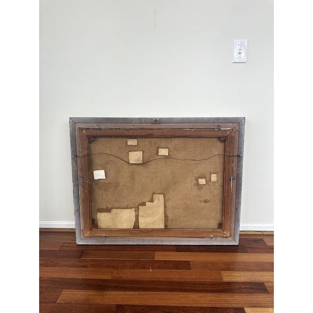 German Karl Heffner. Windmill in a European Landscape. Restored and Framed