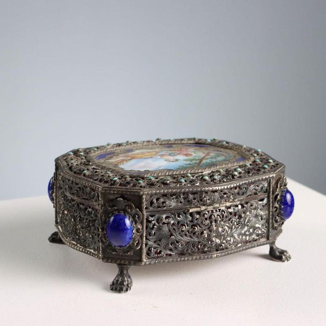 Silver and Enamel Box For Sale - Image 9 of 13